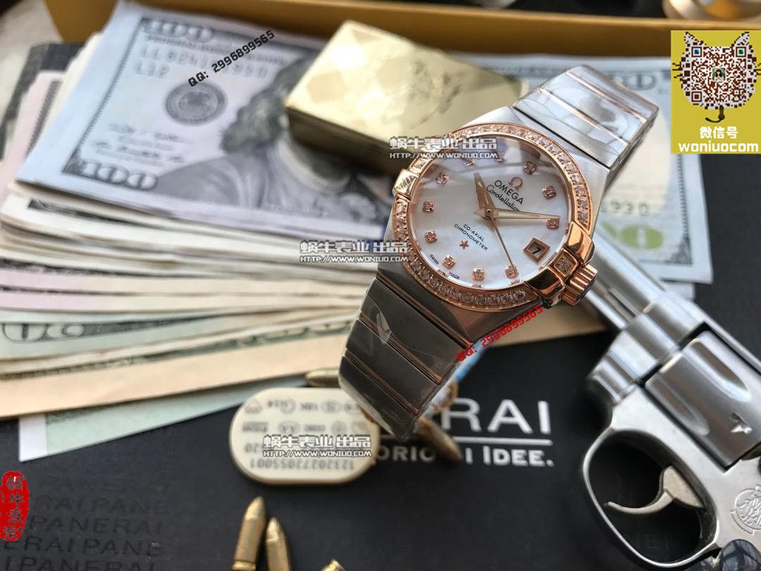 【实拍图鉴赏】HBBV6 Factory 1:1 High quality  Copy OMEGA Constellation 系列1297.75.00女表 / M226