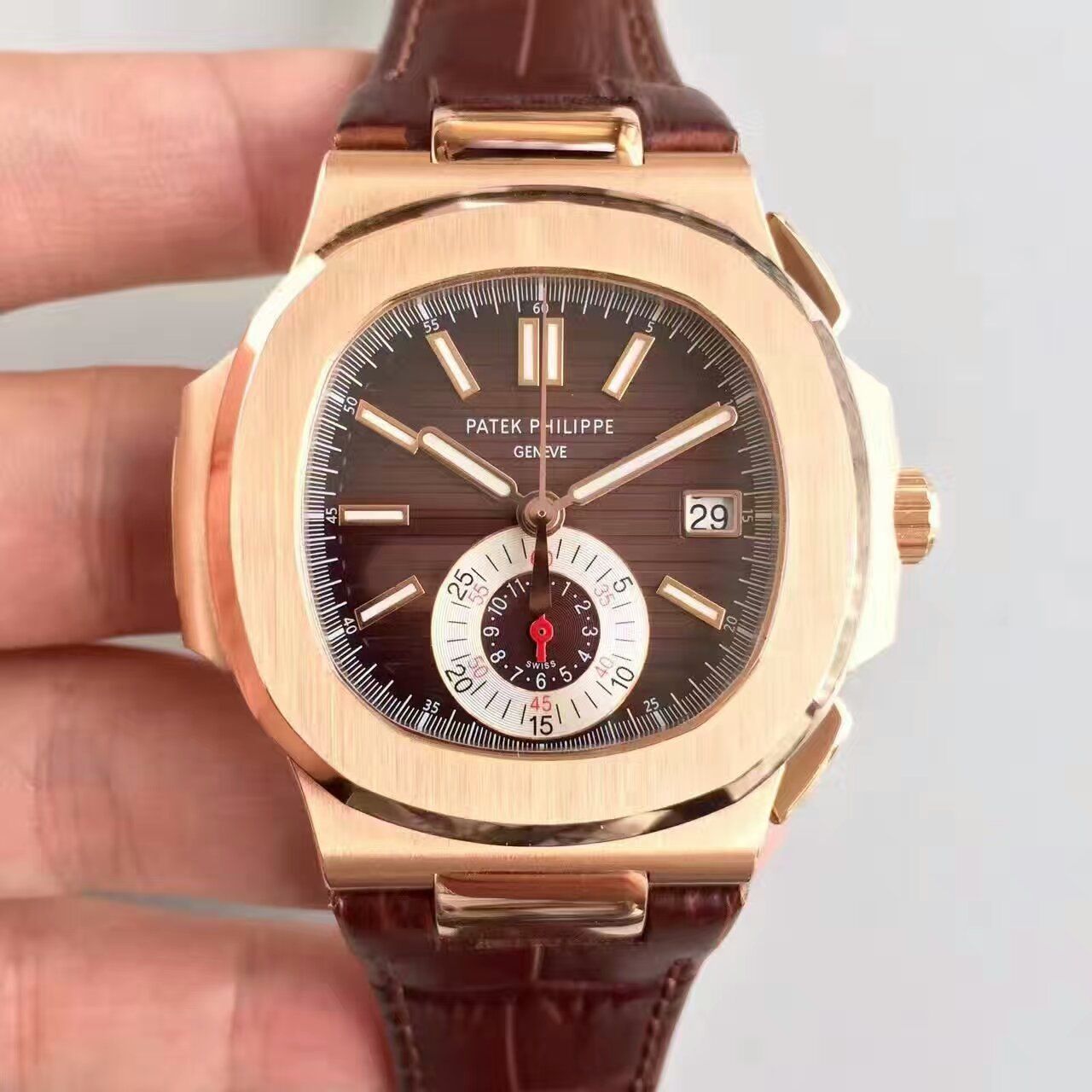 【BP Factory 1:1 Replica Watches 】 PATEK PHILIPPE 运动系列5980R 玫瑰金男士 wrist watches 