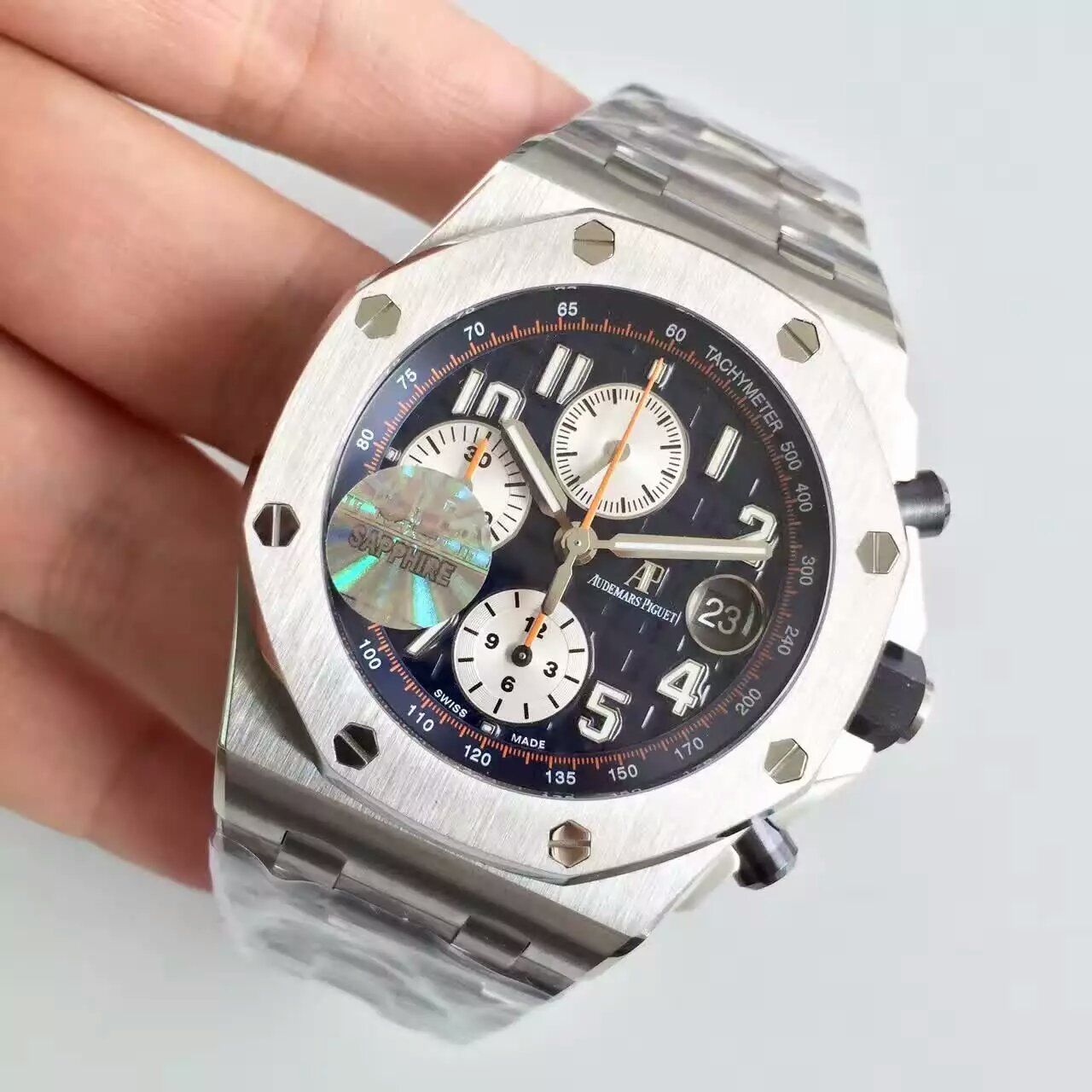【JF Factory  High quality  Knockoff 】Audemars Piguet  Royal Oak Offshore 系列26470ST.OO.A027CA.01机械 wrist watches 《钢带》 / AP001.1