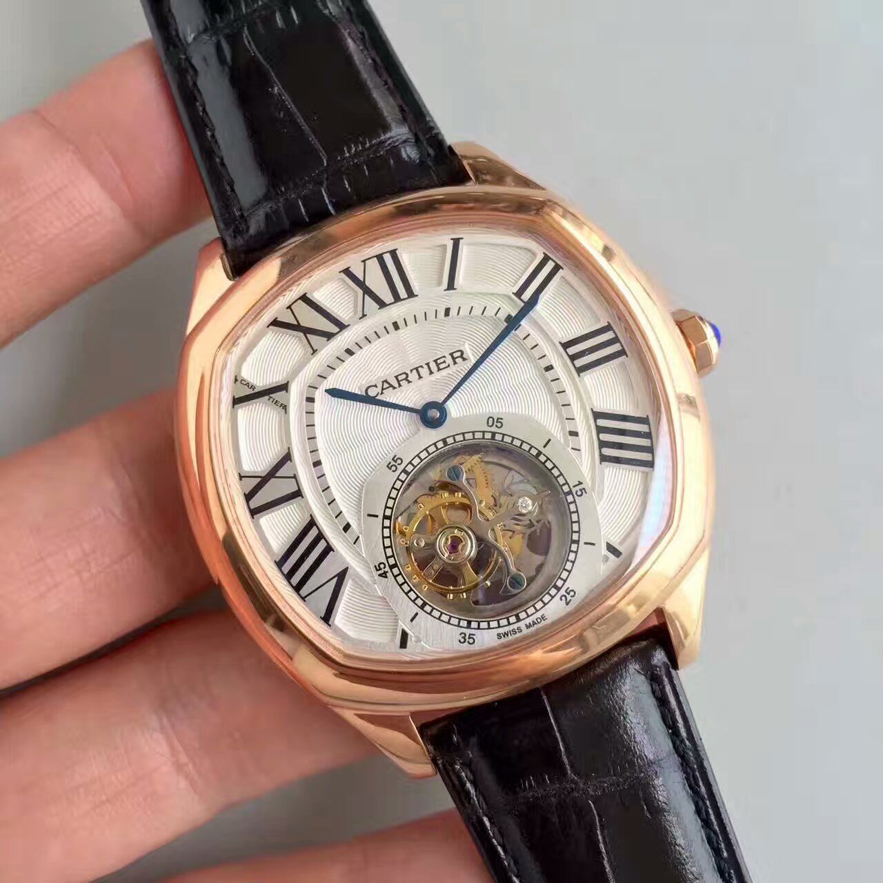 【TF Factory 1:1 Replica Watches 】 Cartier  DRIVE DE  Cartier  系列W4100013 Tourbillon 男表 / K082