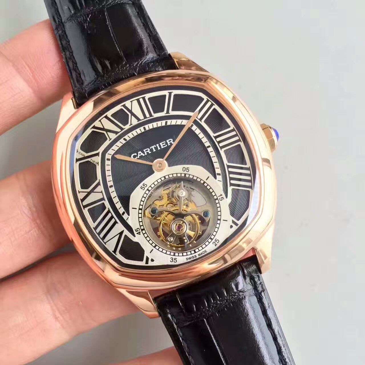 【TF Factory 1:1 Replica Watches 】 Cartier  DRIVE DE  Cartier  系列W4100013 Tourbillon 男表 / K082