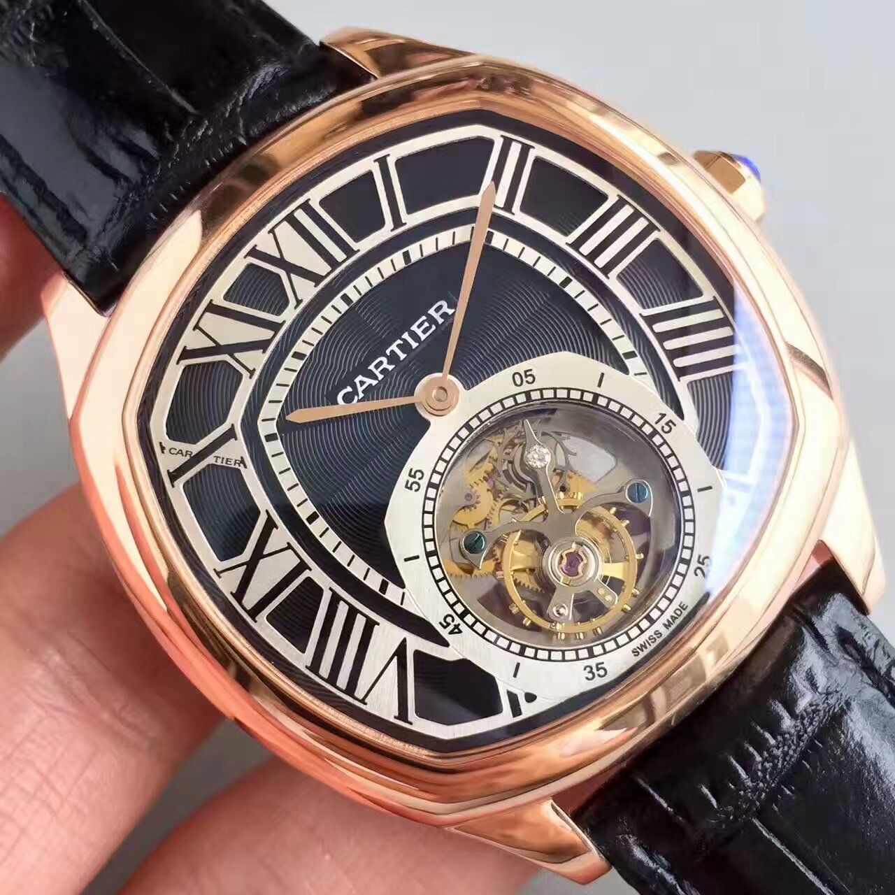 【TF Factory 1:1 Replica Watches 】 Cartier  DRIVE DE  Cartier  系列W4100013 Tourbillon 男表 / K082