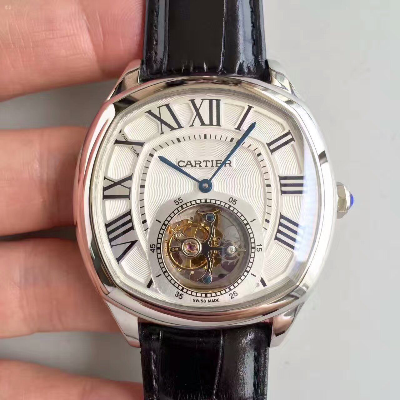 【TF Factory 1:1 Replica Watches 】 Cartier  DRIVE DE  Cartier  系列W4100013 Tourbillon 男表 / K082