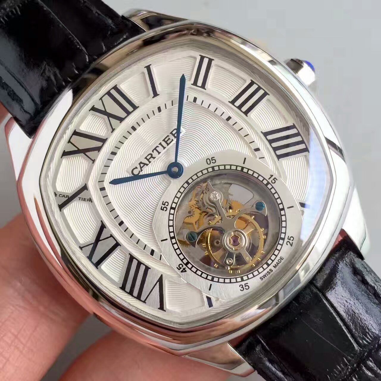 【TF Factory 1:1 Replica Watches 】 Cartier  DRIVE DE  Cartier  系列W4100013 Tourbillon 男表 / K082