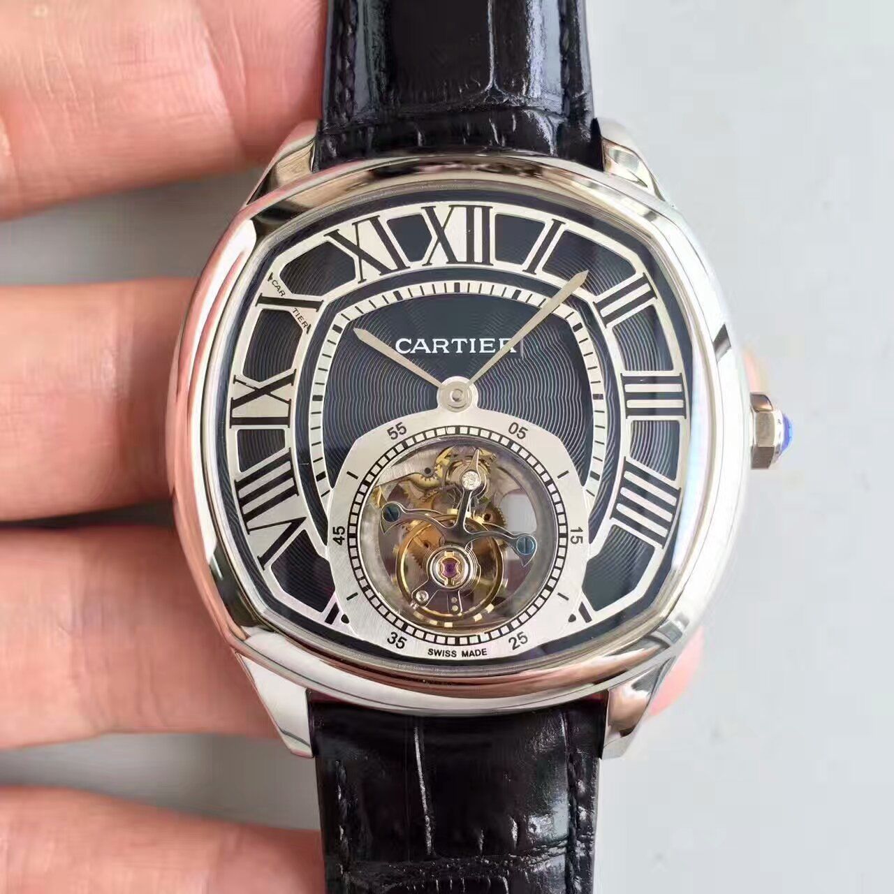 【TF Factory 1:1 Replica Watches 】 Cartier  DRIVE DE  Cartier  系列W4100013 Tourbillon 男表 / K082
