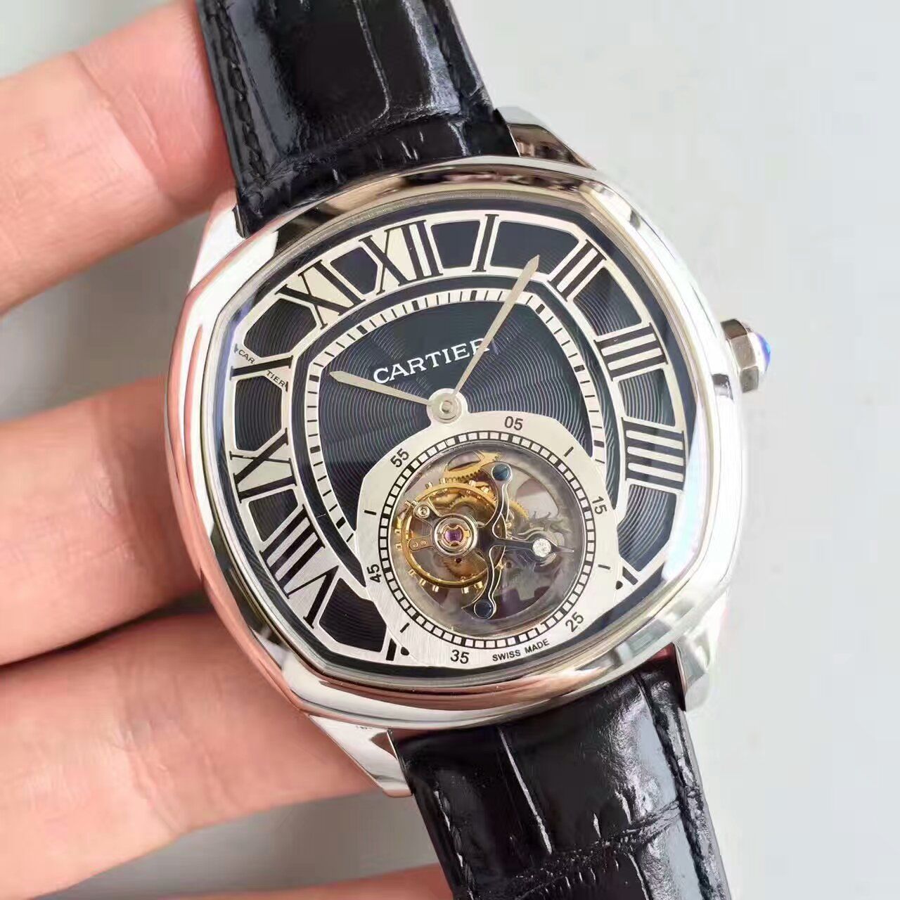 【TF Factory 1:1 Replica Watches 】 Cartier  DRIVE DE  Cartier  系列W4100013 Tourbillon 男表 / K082