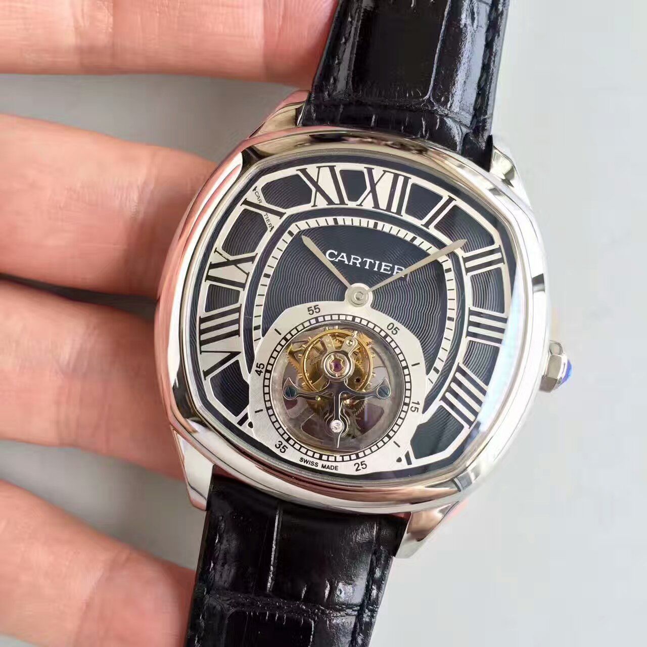【TF Factory 1:1 Replica Watches 】 Cartier  DRIVE DE  Cartier  系列W4100013 Tourbillon 男表 / K082