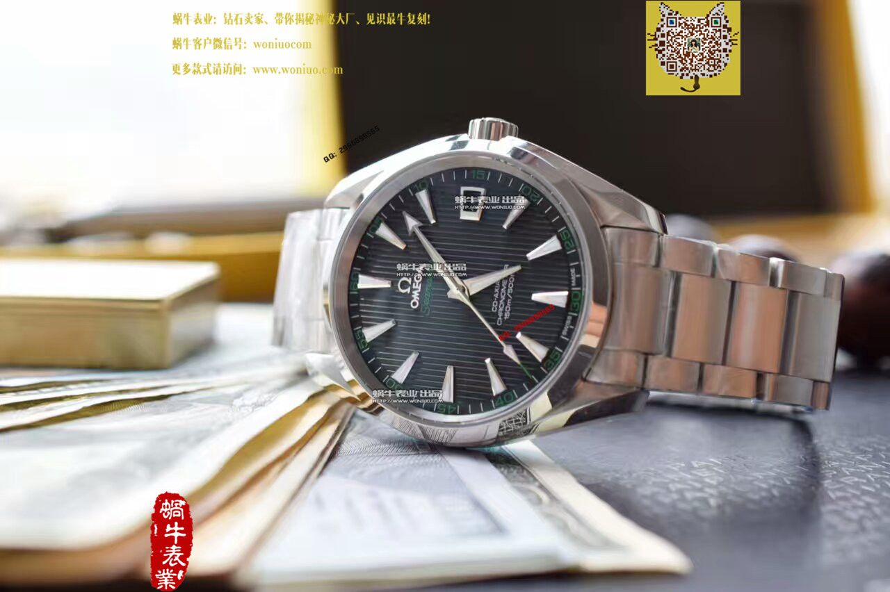 【KW Factory  Perfect  High quality  Replica Watches 】OMEGA Seamaster 系列231.10.42.21.01.001黑面绿字231.10.42.21.01.001男表 / M136