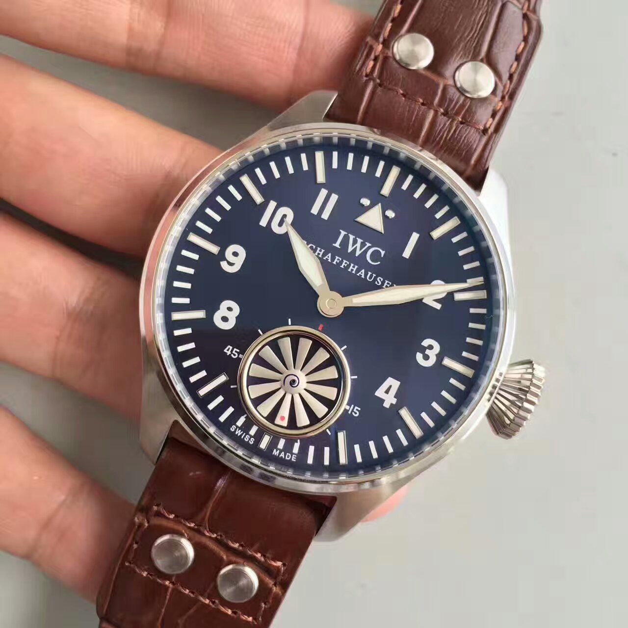 【KW Factory 1:1 Replica Watches 】 IWC 飞行员IW500301（俗称涡轮大飞） 最新终极升级版 / WG109 