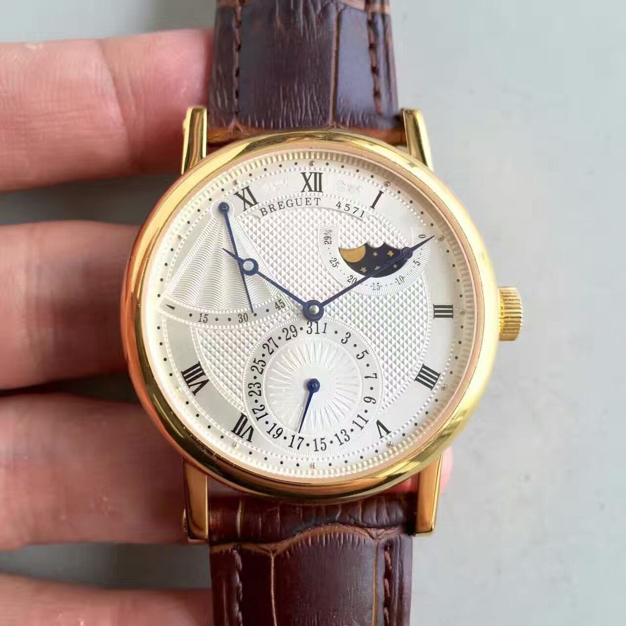 【VF Factory  top  Perfect  Replica Watches 】 Breguet 经典系列7137BA/11/9V6 黄金月相 wrist watches 