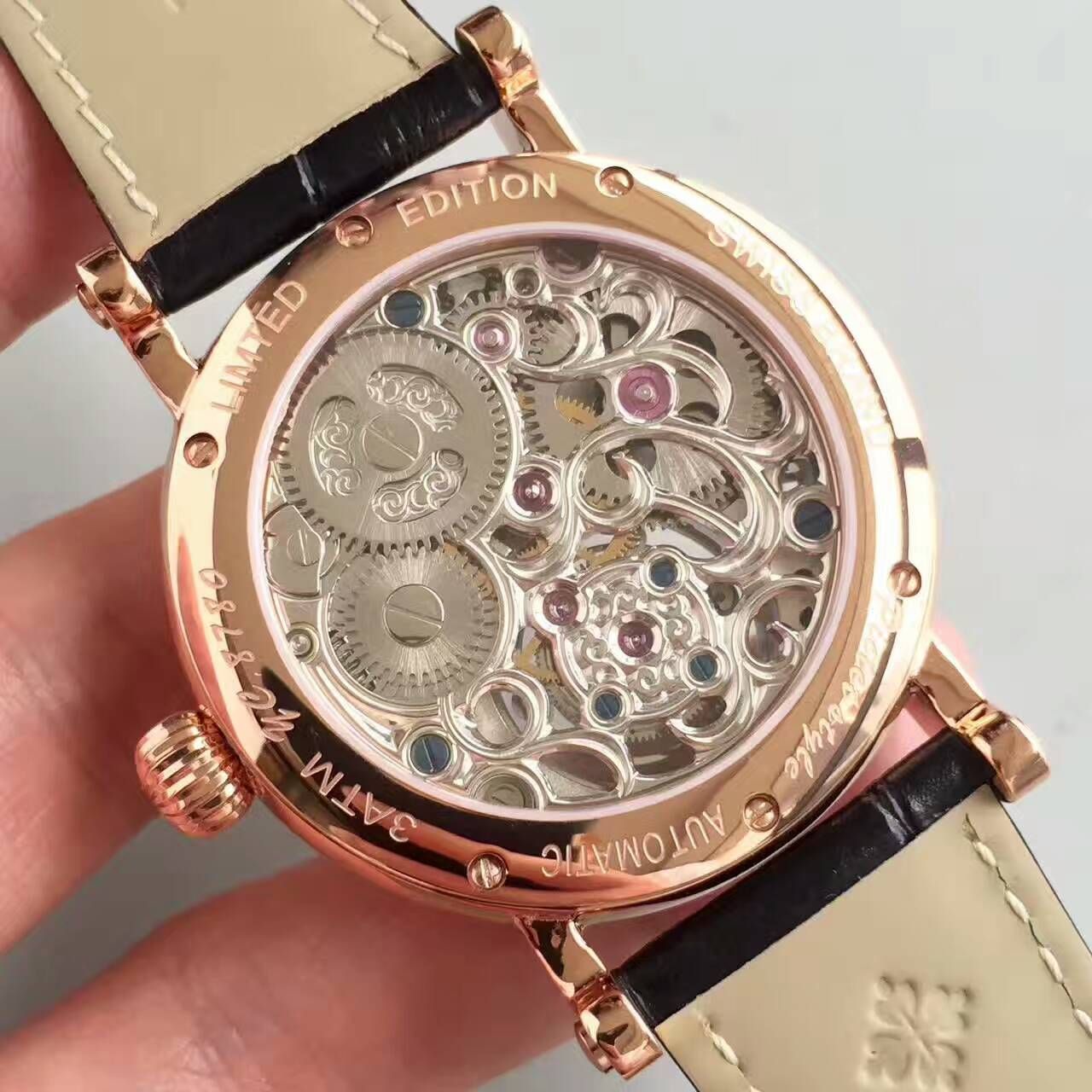 【TF Factory  Perfect  Knockoff  Watches 】 PATEK PHILIPPE 镂空雕花动力星辰真 Tourbillon  wrist watches  / BD202