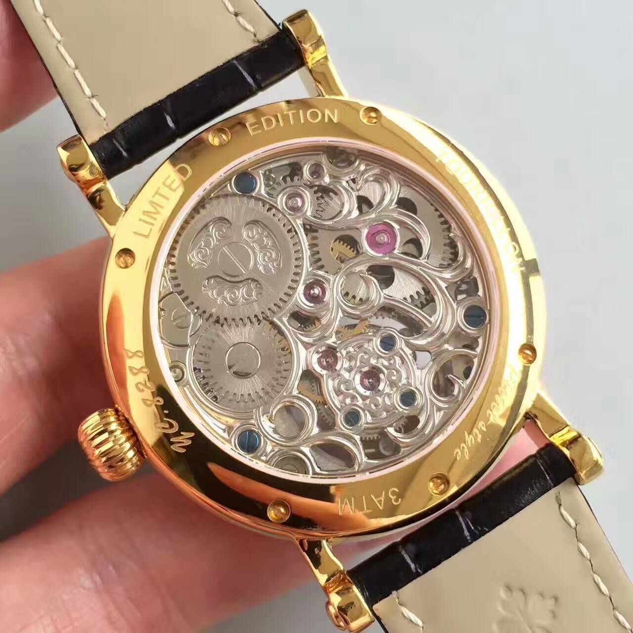 【TF Factory  Perfect  Knockoff  Watches 】 PATEK PHILIPPE 镂空雕花动力星辰真 Tourbillon  wrist watches  / BD202