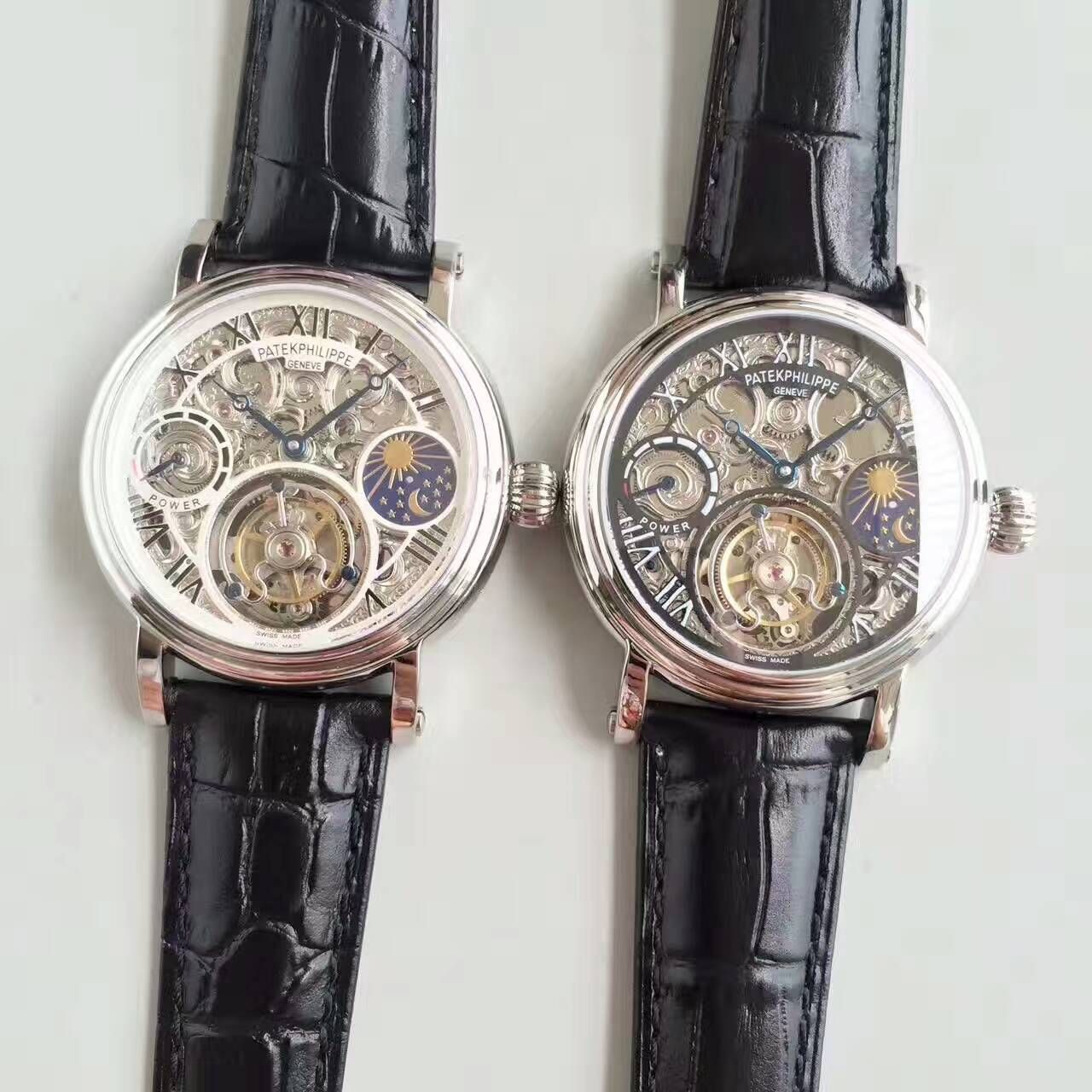 【TF Factory  Perfect  Knockoff  Watches 】 PATEK PHILIPPE 镂空雕花动力星辰真 Tourbillon  wrist watches  / BD202