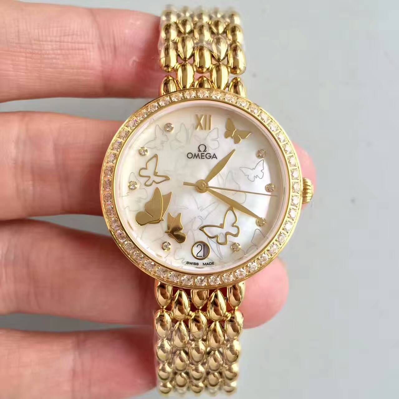 【 Perfect  High quality  Replica Watches 】OMEGA碟飞系列424.55.33.20.55.008女士石英 wrist watches  / M284