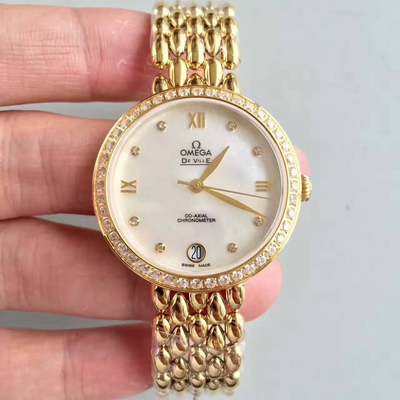 【 Perfect  top  Replica Watches 】OMEGA碟飞系列424.55.33.20.55.009女士石英 wrist watches  / M286