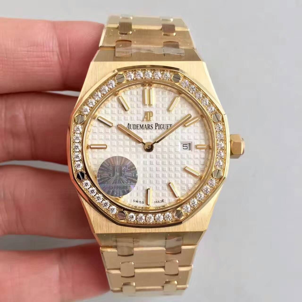 【JF1:1 High quality  Replica Watches 】Audemars Piguet 皇家橡树系列 Replica 67651BA.ZZ.1261BA.01女士石英 wrist watches  / AP119