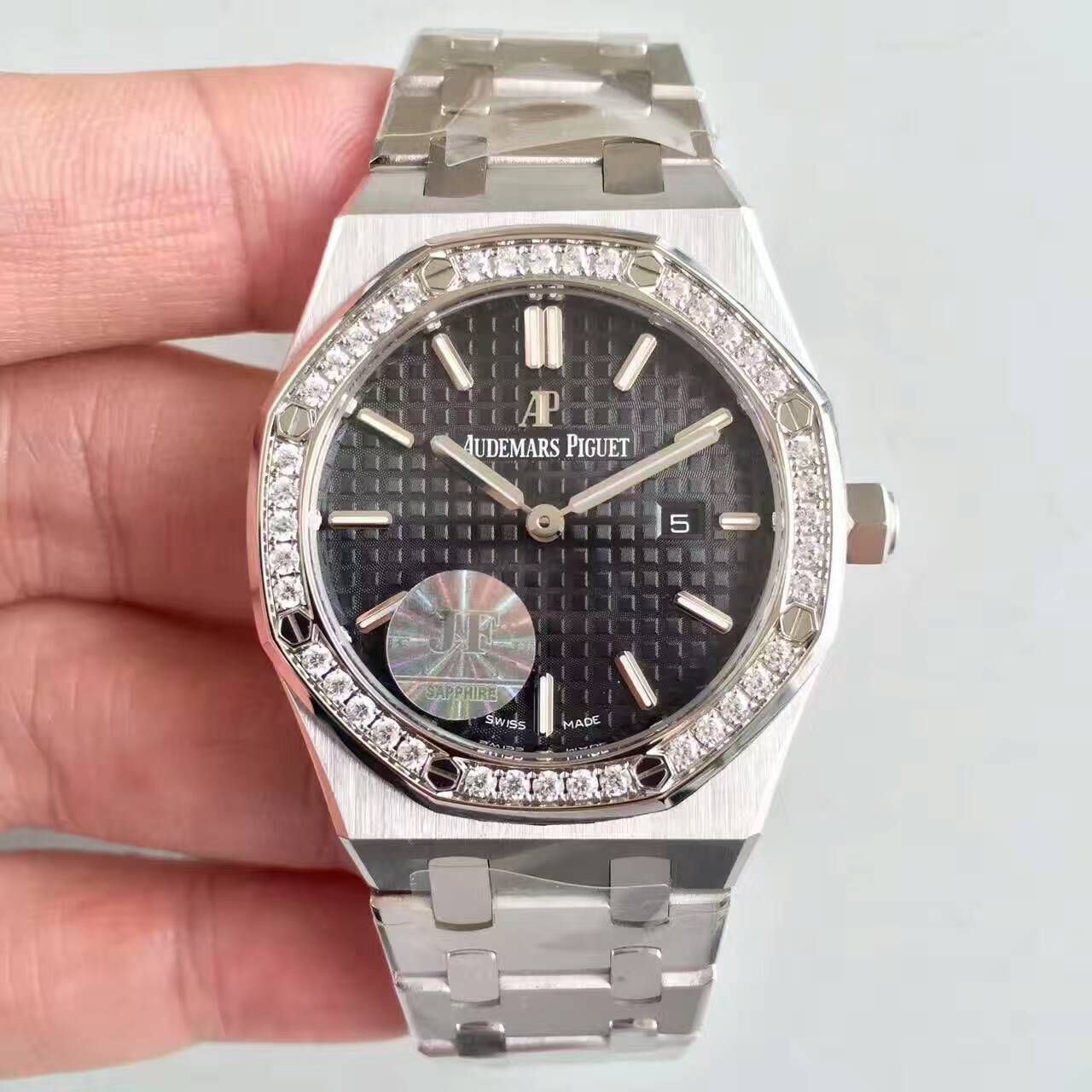 【JF Perfect  High quality  Replica Watches 】Audemars Piguet 皇家橡树系列 Replica 67651ST.ZZ.D002CR.01女士石英 wrist watches 
