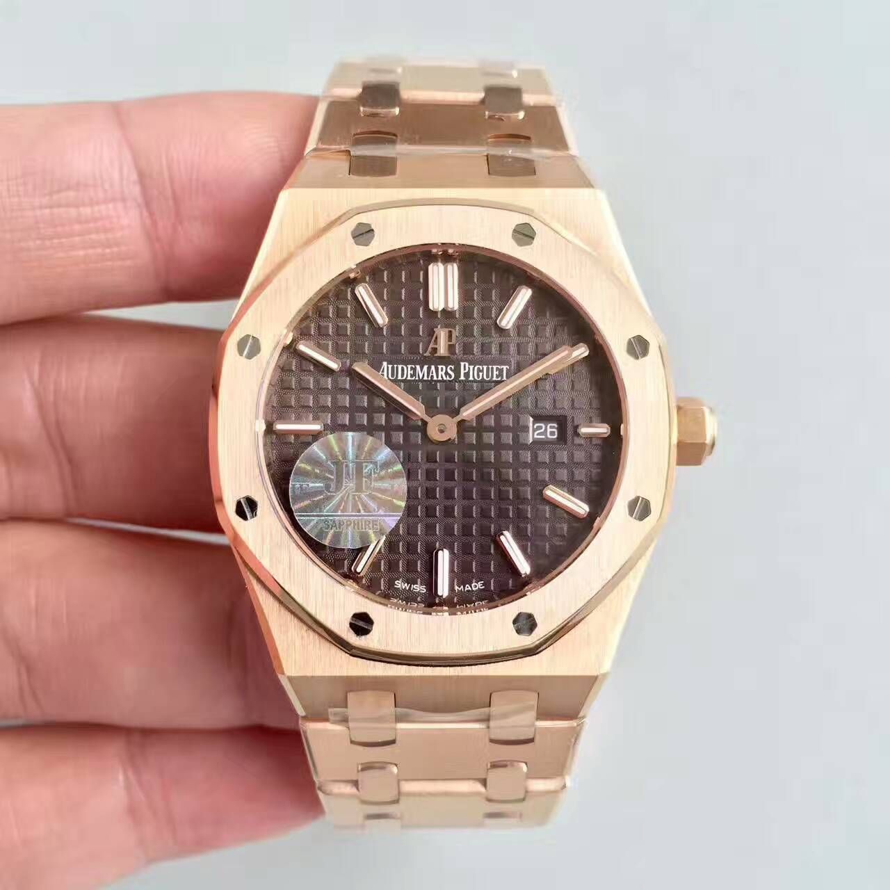 【JF Perfect  Replica Watches 】Audemars Piguet 皇家橡树系列 Replica 67650OR.OO.1261OR.01女士石英 wrist watches  / AP122