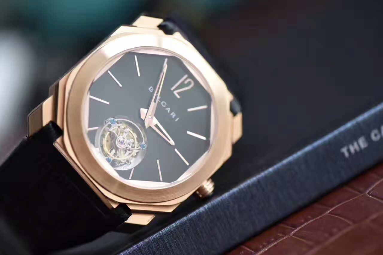 【TF Factory 1:1 Replica Copy  Watches 】 BVLGARI OCTO系列《手动 Tourbillon 》102346 BGOP40BGLTBXT wrist watches  / BG009