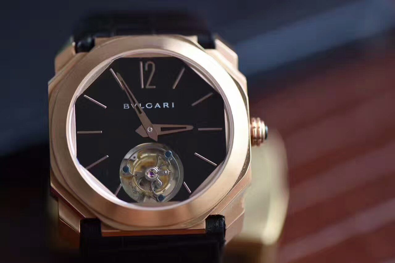 【TF Factory 1:1 Replica Copy  Watches 】 BVLGARI OCTO系列《手动 Tourbillon 》102346 BGOP40BGLTBXT wrist watches  / BG009