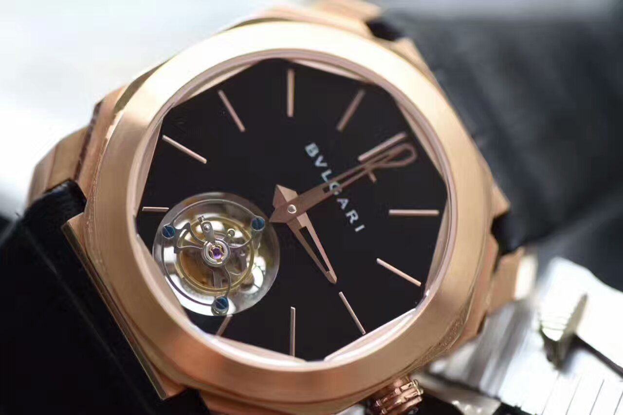 【TF Factory 1:1 Replica Copy  Watches 】 BVLGARI OCTO系列《手动 Tourbillon 》102346 BGOP40BGLTBXT wrist watches  / BG009