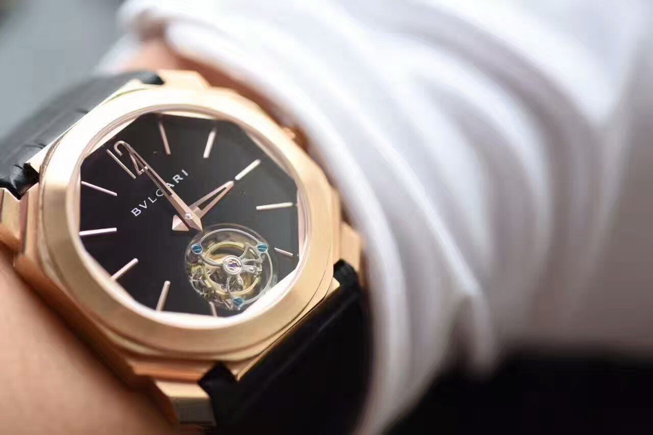 【TF Factory 1:1 Replica Copy  Watches 】 BVLGARI OCTO系列《手动 Tourbillon 》102346 BGOP40BGLTBXT wrist watches  / BG009