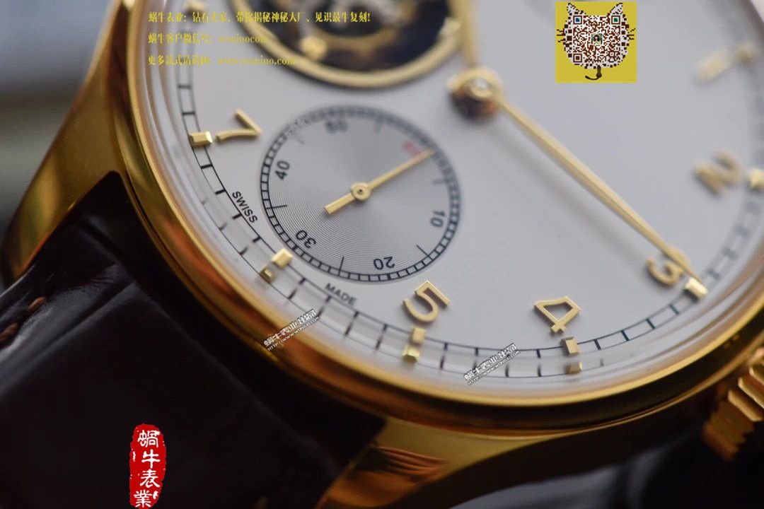 【YL Factory  Perfect  High quality  Replica Watches 】 top  IWC 葡萄牙9位 Tourbillon （土豪金-黄金版本） / WG180
