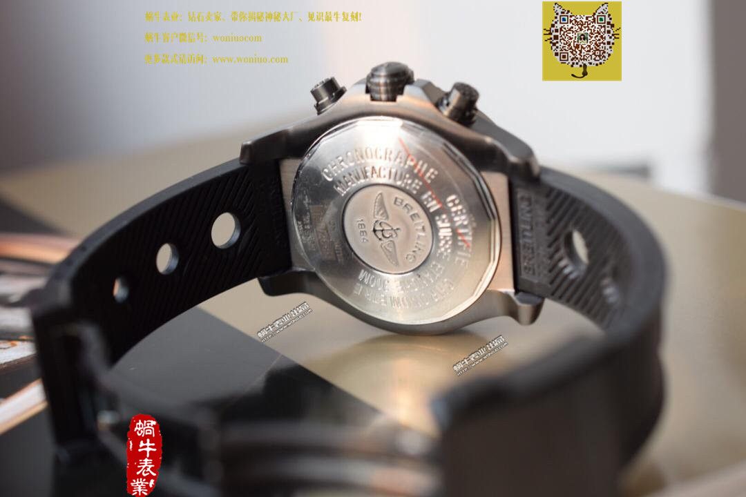 【实物图鉴赏】NOOB Factory 1:1 Replica Watches 之 Breitling 复仇者系列黑钢 watchcase 黑色表盘橡胶 watchband   wrist watches  / BL015.0
