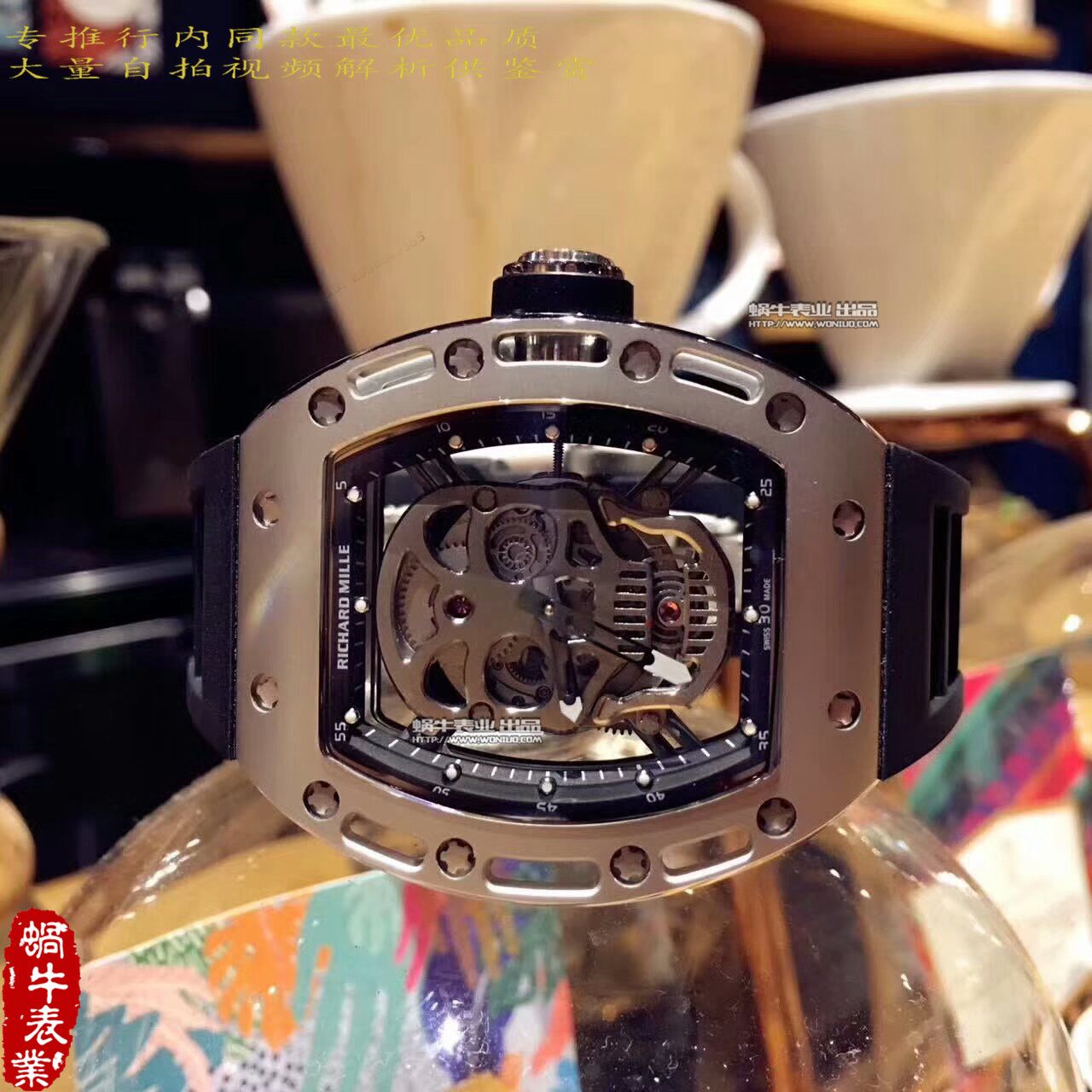 【KV Perfect  High quality  Replica Watches 】RICHARD MILLE 男士系列RM 052银色骷髅头 wrist watches  / RM 052B