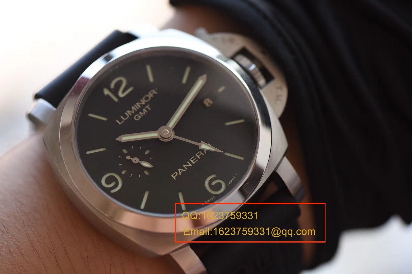 【VS Factory  Perfect  High quality  Replica Watches 】Panerai LUMINOR 1950  3 Days 系列GMT 双时区 PAM 00320 wrist watches  / PABA060