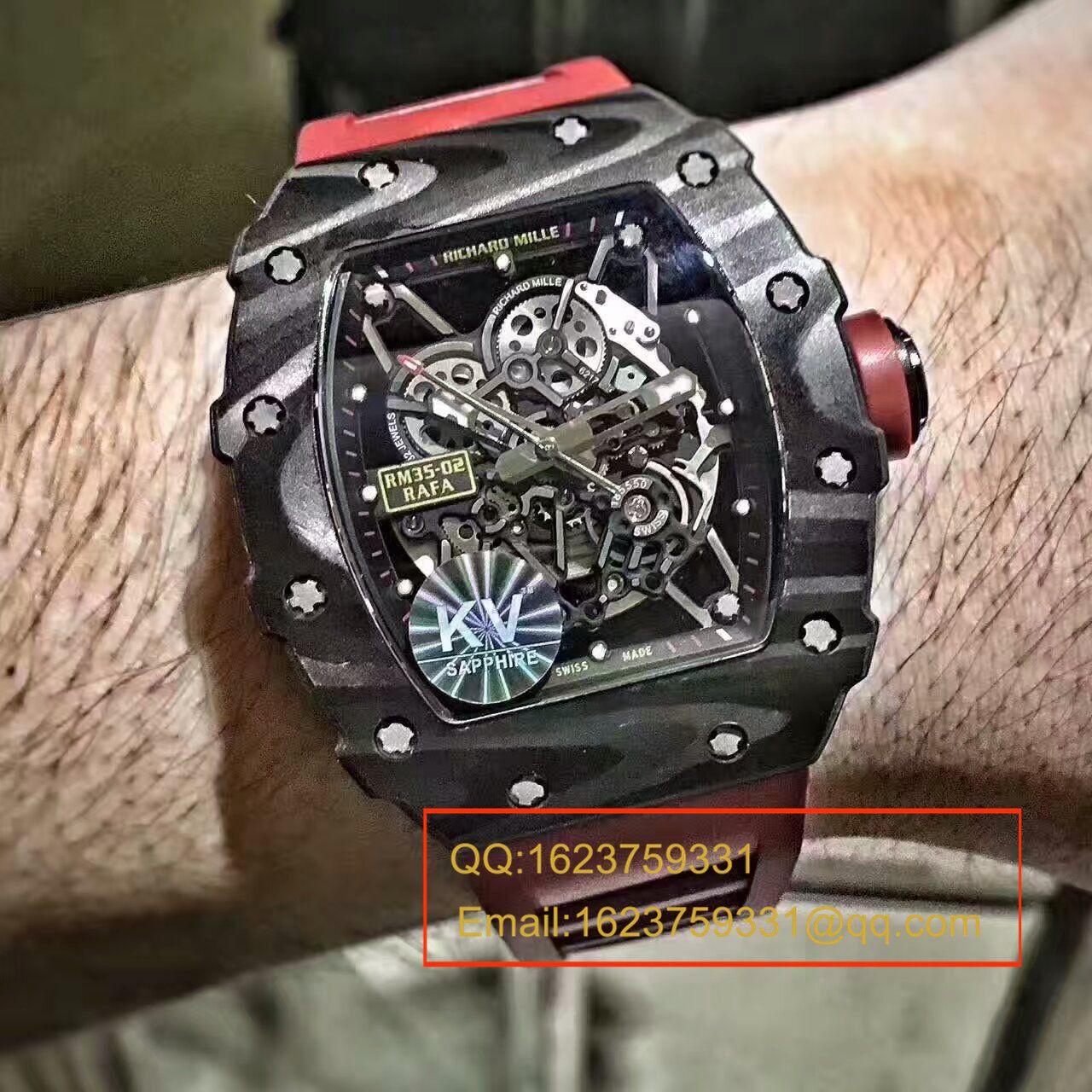 KV新品 RM35-02系列 top 版（纳达尔限量版） carbon fiber 系列最强 Replica 版本 / RM 035-02