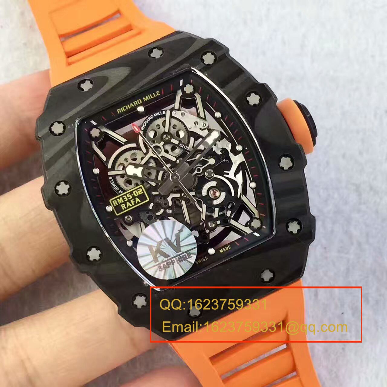 KV新品 RM35-02系列 top 版（纳达尔限量版） carbon fiber 系列最强 Replica 版本 / RM 035-02