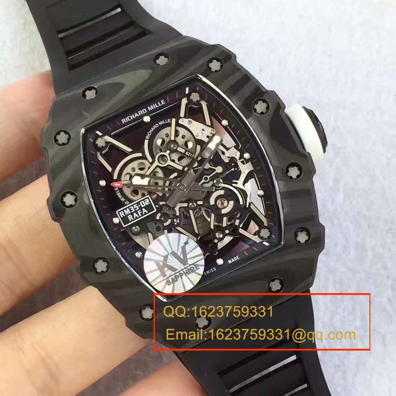 KV新品 RM35-02系列 top 版（纳达尔限量版） carbon fiber 系列最强 Replica 版本 / RM 035-02