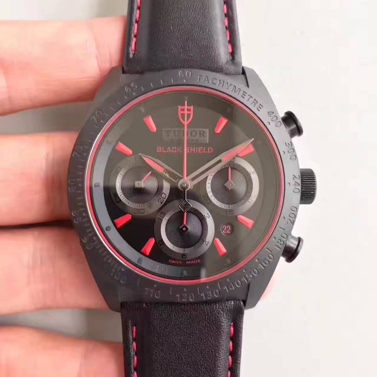 【ZF Factory 1:1 Replica Copy  Watches 】Tudor 《杜卡迪大魔鬼》FASTRIDER BLACK SHIELD系列42000CR橡胶 watchband   wrist watches  / DTBC006