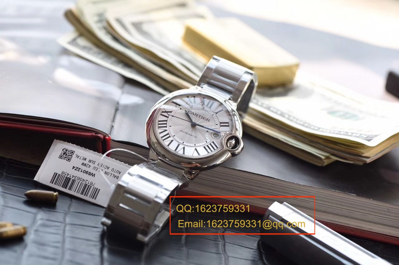 【独家视频测评V6 Factory  Perfect  High quality  Replica Watches 】 Cartier  蓝气球系列大号蓝气球42毫米W69012Z4男表 / K128