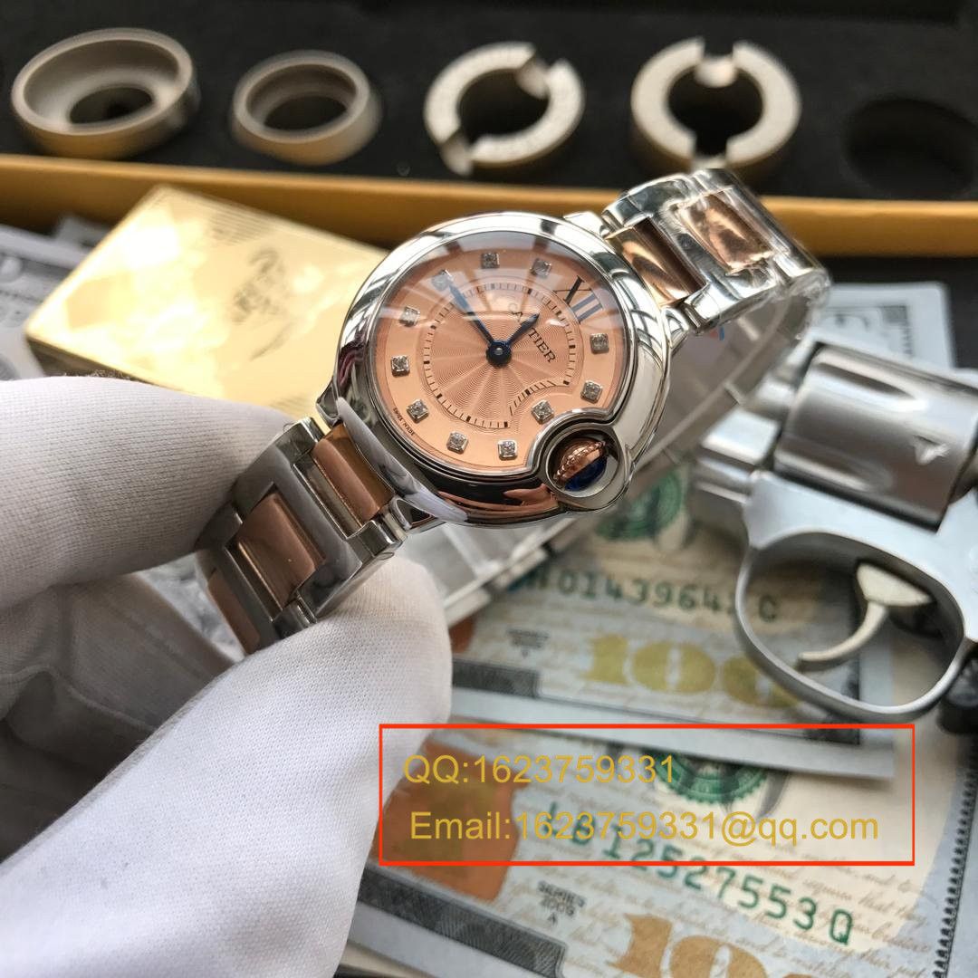 【视频解析小号蓝气球28毫米】V6 Factory 1:1 Replica Copy  Watches 之 Cartier  蓝气球系列WE902052石英女表 / K084