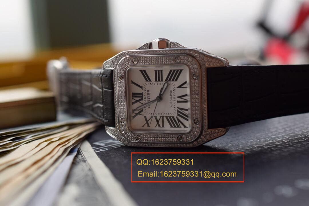 【独家视频测评】HBBV6 Factory  Cartier  100周年款 Santos 系列满钻33 毫米女表 / 42毫男表 / KCE066