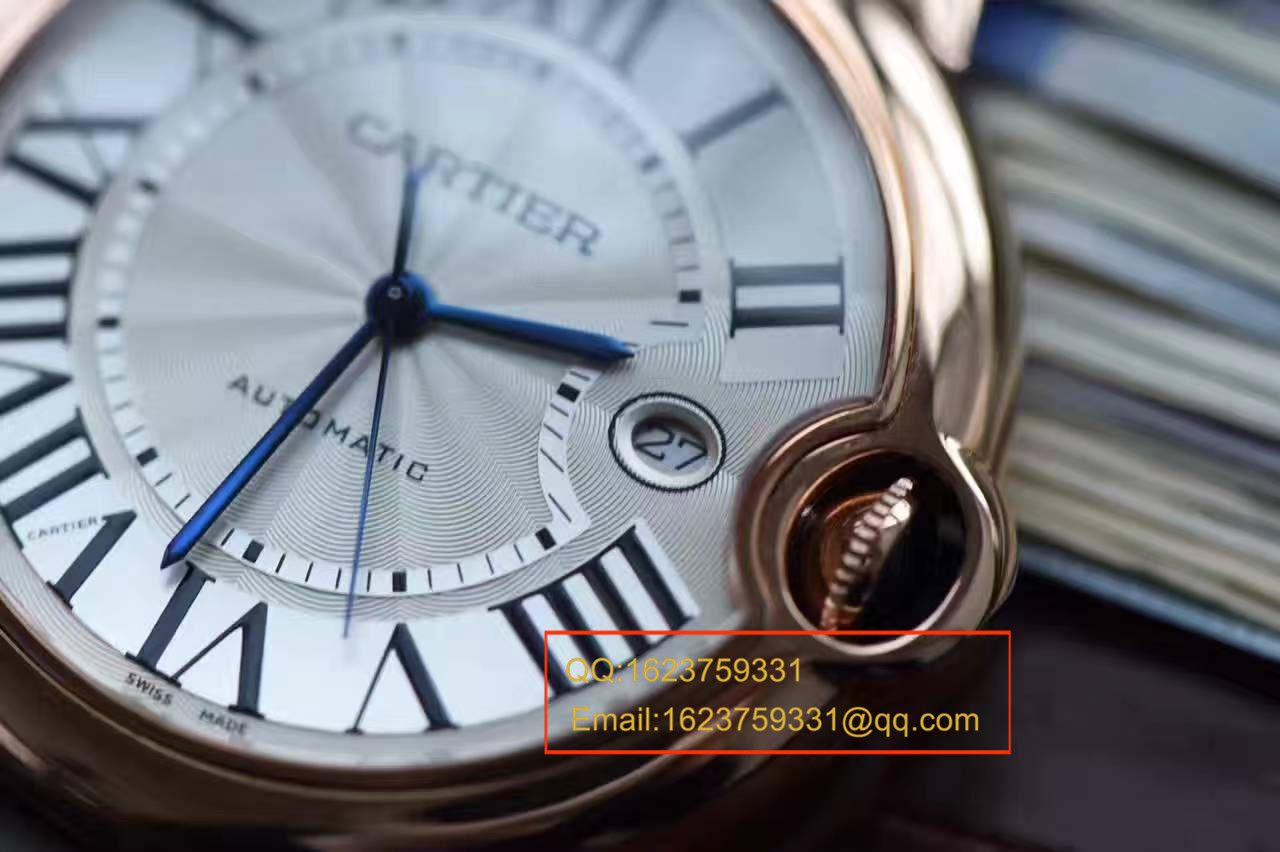 【独家视频测评V6 Factory  Perfect  High quality  Replica Watches 】 Cartier  大号蓝气球42毫米W6900651玫瑰金 wrist watches  / K043