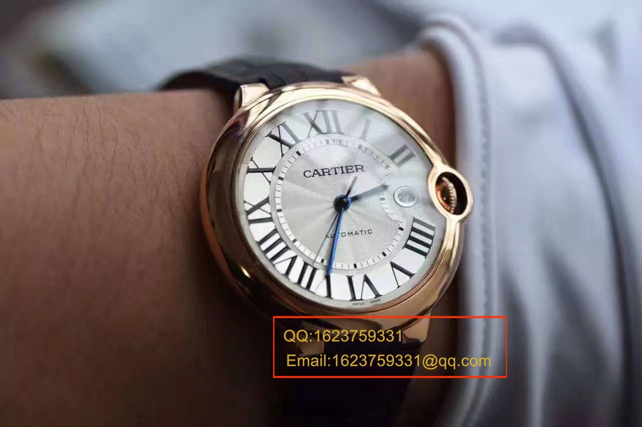【独家视频测评V6 Factory  Perfect  High quality  Replica Watches 】 Cartier  大号蓝气球42毫米W6900651玫瑰金 wrist watches  / K043
