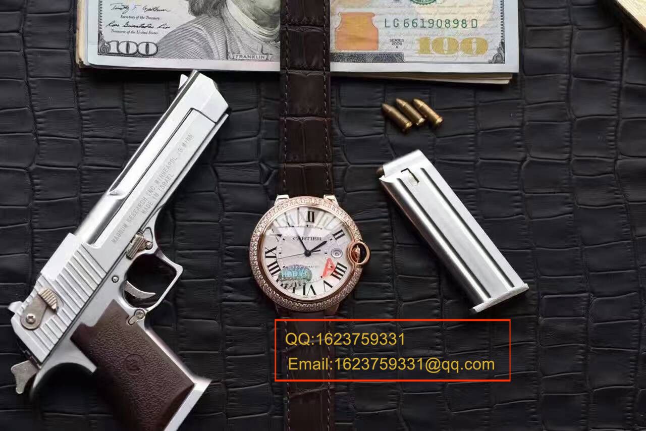 【HBBV6 Factory  Perfect  High quality  Copy  Watches 】 Cartier  蓝气球系列WE900851男士42毫米镶钻 wrist watches  / KAI082