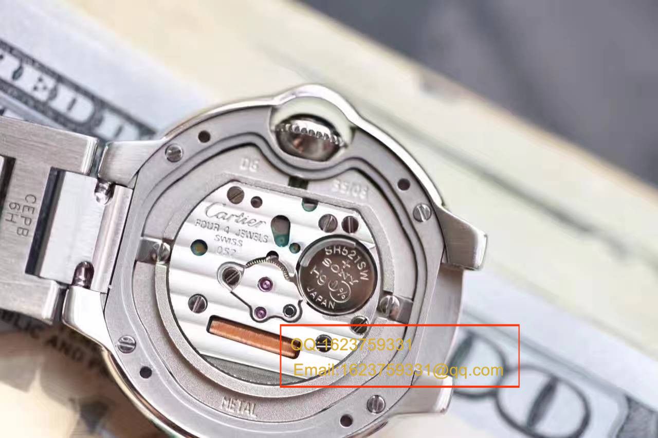 【独家视频测评V6 Factory  Perfect  High quality  Knockoff  Watches 】 Cartier  蓝气球系列小号28毫米WE902073女士石英 wrist watches  / K063