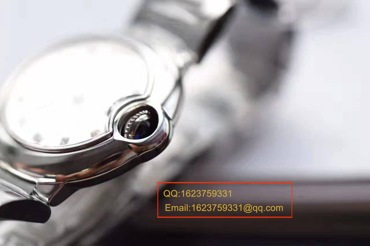 【独家视频测评V6 Factory  Perfect  High quality  Knockoff  Watches 】 Cartier  蓝气球系列小号28毫米WE902073女士石英 wrist watches  / K063