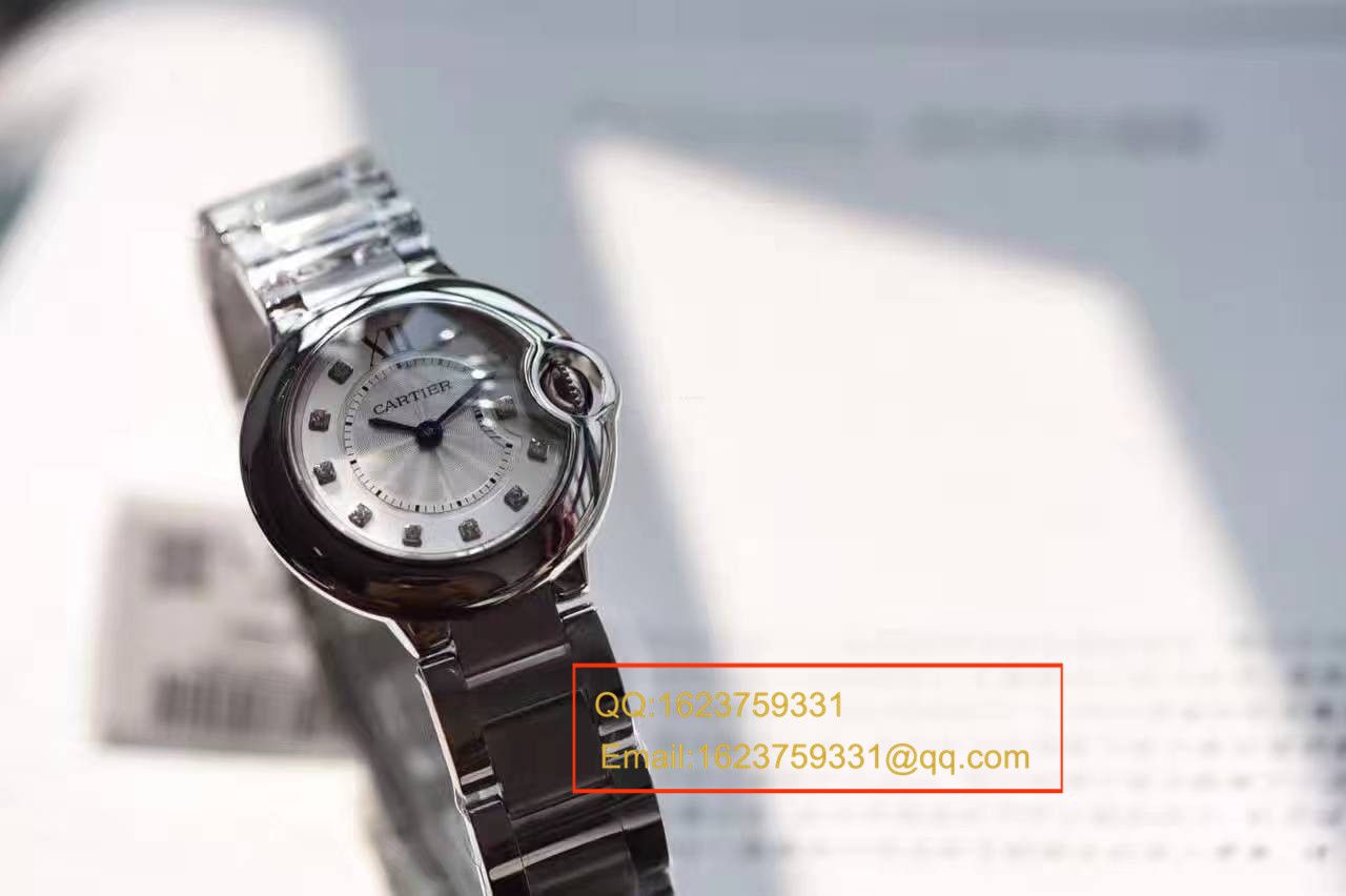 【独家视频测评V6 Factory  Perfect  High quality  Knockoff  Watches 】 Cartier  蓝气球系列小号28毫米WE902073女士石英 wrist watches  / K063