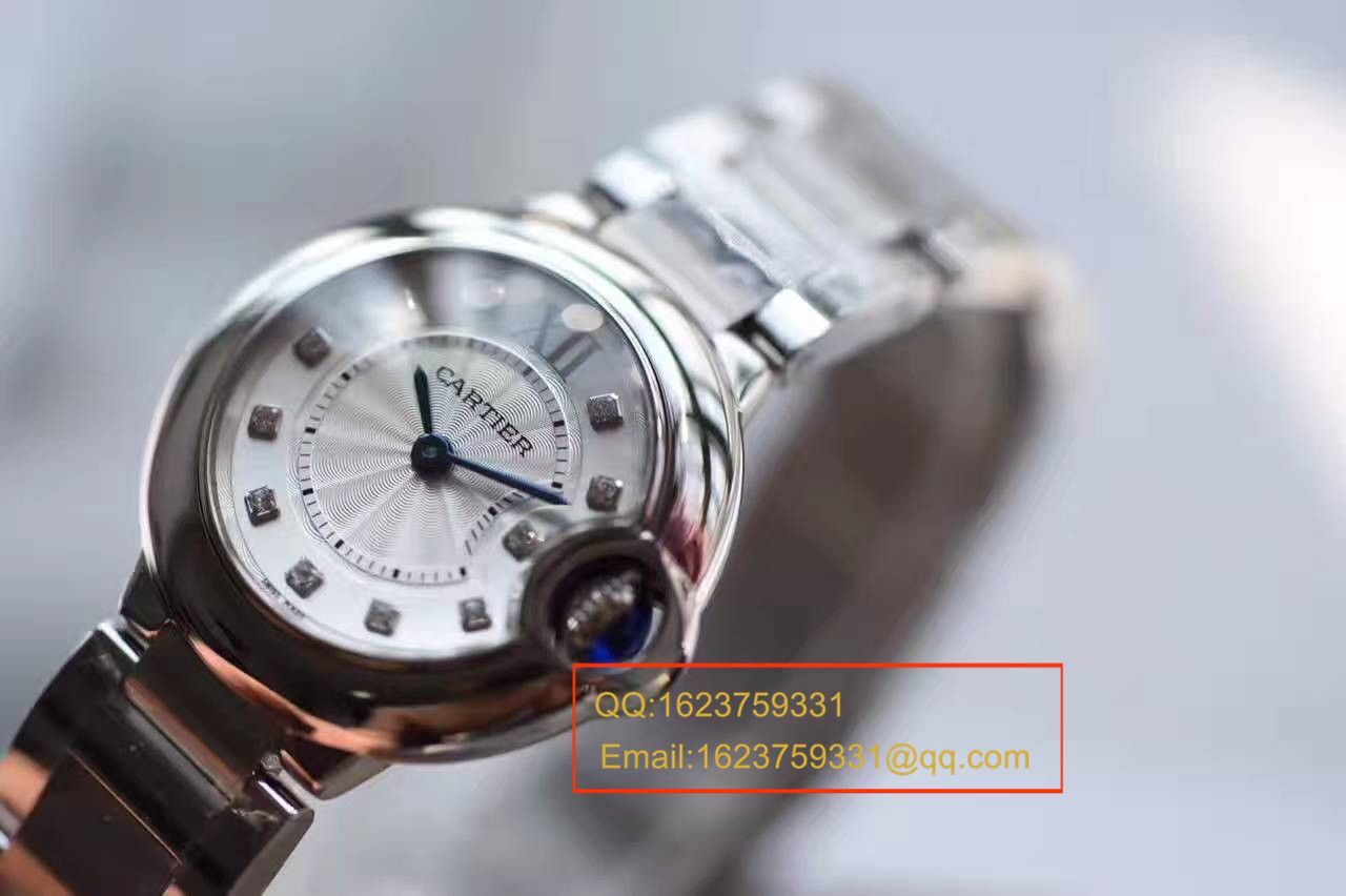 【独家视频测评V6 Factory  Perfect  High quality  Knockoff  Watches 】 Cartier  蓝气球系列小号28毫米WE902073女士石英 wrist watches  / K063