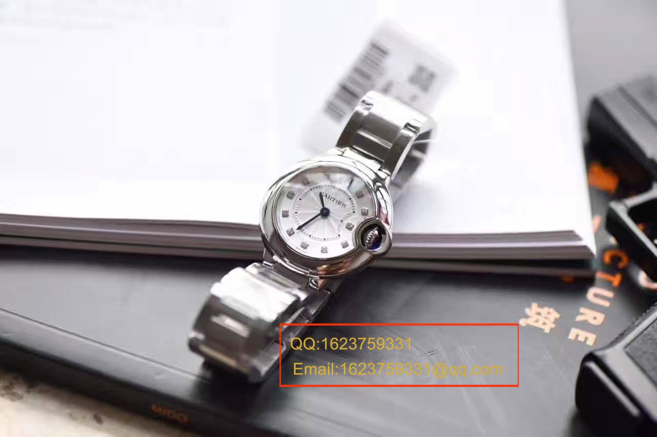 【独家视频测评V6 Factory  Perfect  High quality  Knockoff  Watches 】 Cartier  蓝气球系列小号28毫米WE902073女士石英 wrist watches  / K063