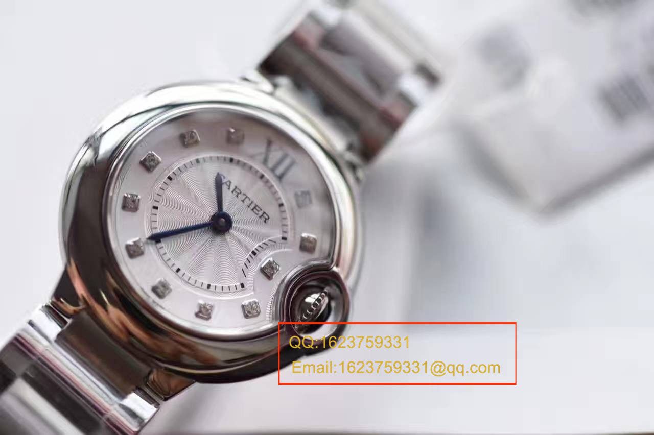 【独家视频测评V6 Factory  Perfect  High quality  Knockoff  Watches 】 Cartier  蓝气球系列小号28毫米WE902073女士石英 wrist watches  / K063