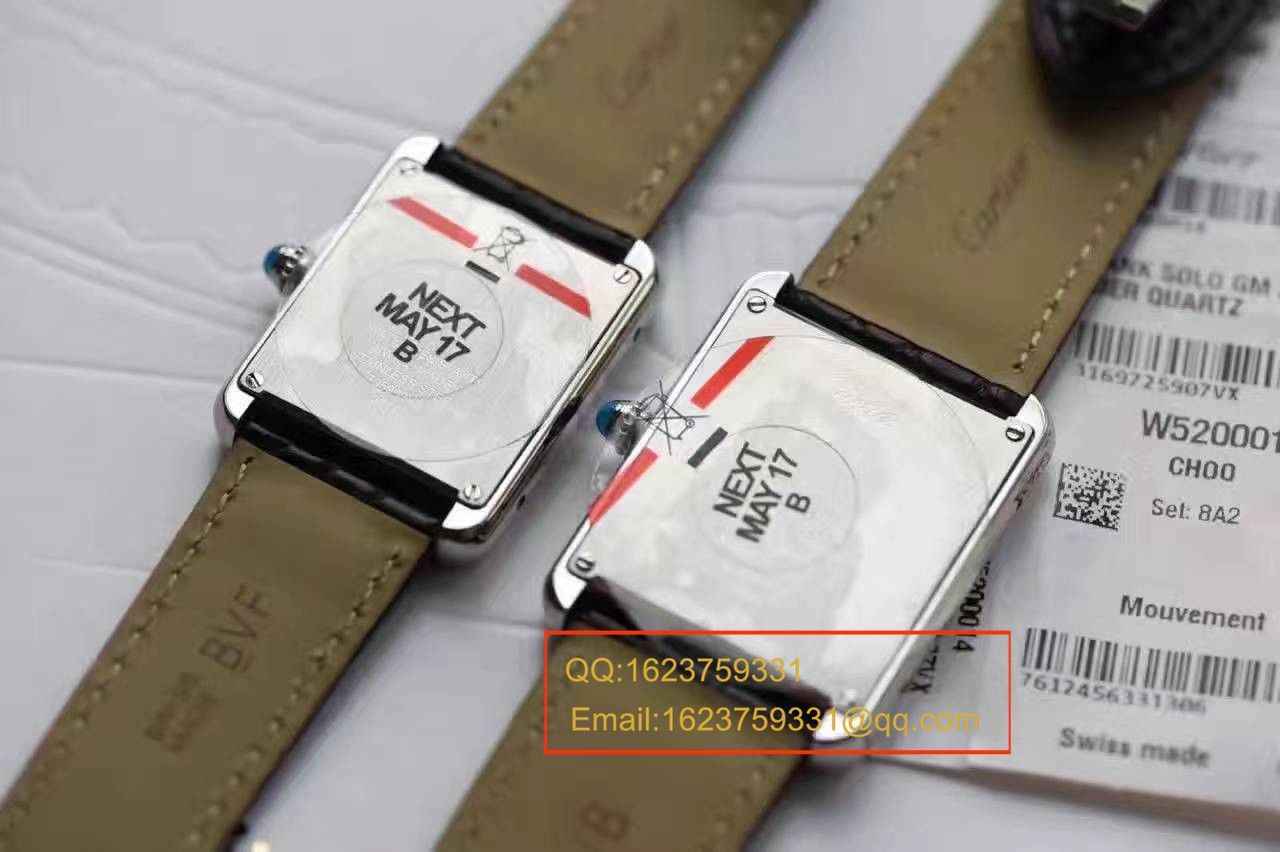 【独家视频测评K11 Perfect  High quality  Replica Watches 】 Cartier  坦克solo最高版本女装 wrist watches 中号W5200003小号W5200005可选   / KAD007A