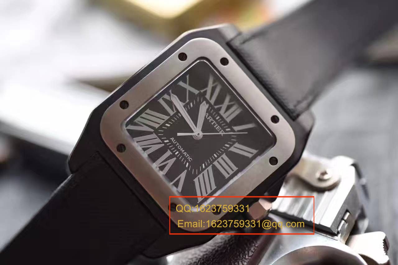 【独家视频测评HBBV6 Factory  High quality  Replica Watches 】 Cartier  桑托斯 SANTOS 100系列系列 W2020010 机械男表 / KBA033