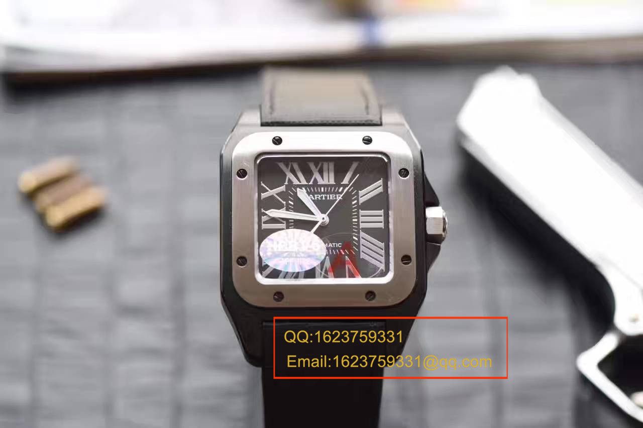 【独家视频测评HBBV6 Factory  High quality  Replica Watches 】 Cartier  桑托斯 SANTOS 100系列系列 W2020010 机械男表 / KBA033