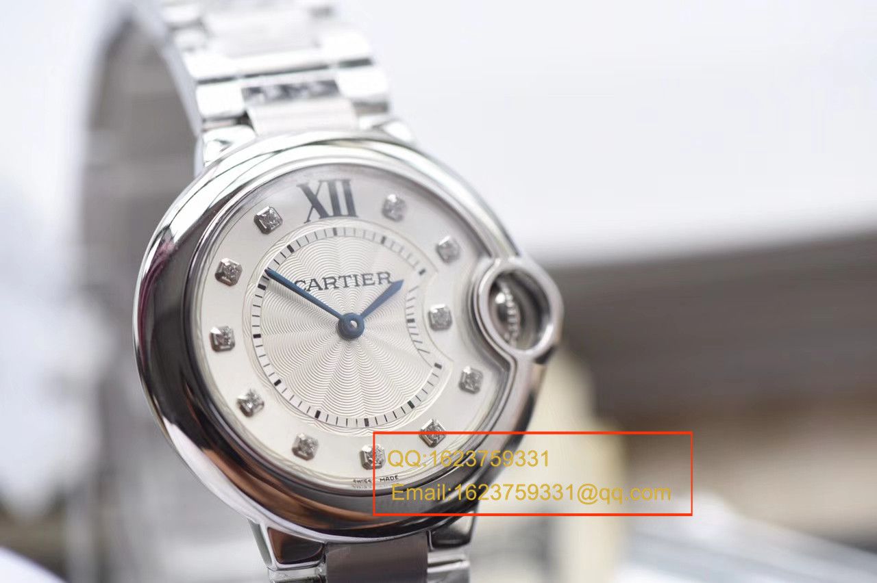 【V6 Factory  High quality 1:1 top  Replica Watches 】 Cartier  蓝气球系列女士小号蓝气球33毫米石英 Watches  / K054